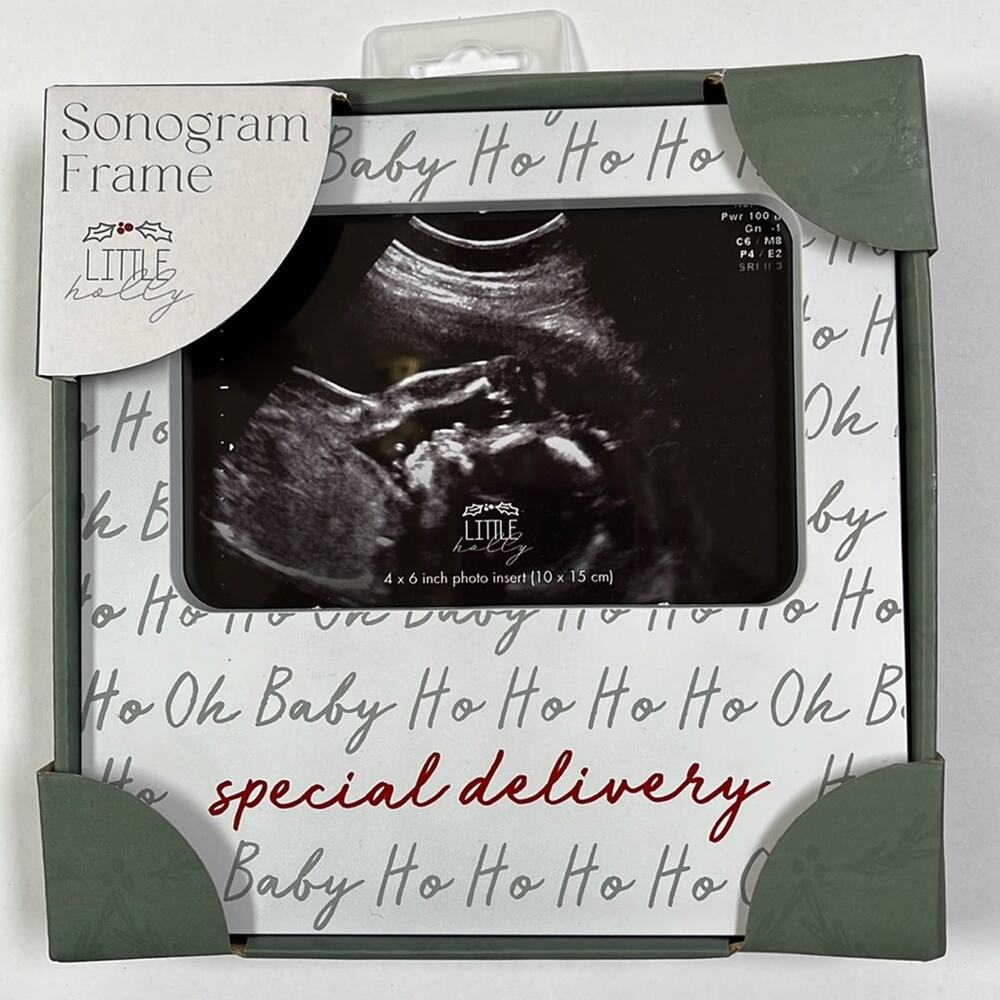 "Special Delivery" Picture Frame White, Red Silver Letters 4x6 Inch Photo